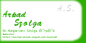 arpad szolga business card